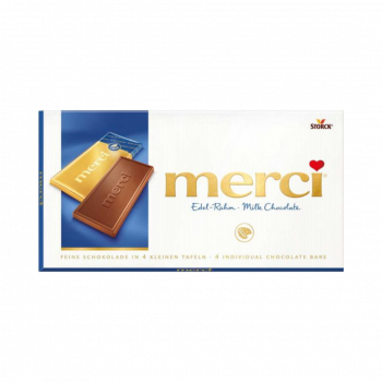 Merci Edel-Rahm, 4 Mini-Tafelschokoladen